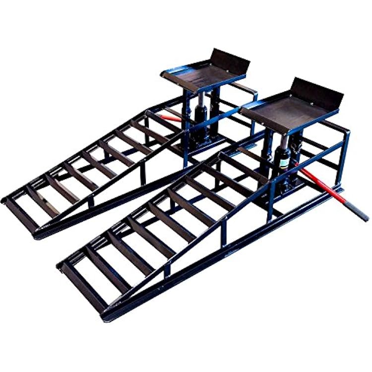 Portable Vehicle Ramps Hydraulic Car Repair Auto Truck Tools Heavy Duty 4,400lb Capacity