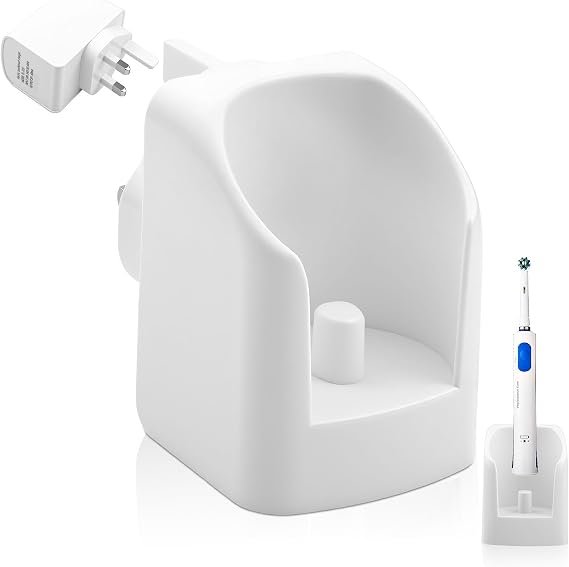 Wall Charger with Braun Oral B Electric Toothbrush IO2 3 4 5 6 D12 S12 D10 | Wall Charger with Oral B Genius Vitality Kids Smart Charging Station UK Plug IPX6 Charger Base Toothbrush Charging Adapter
