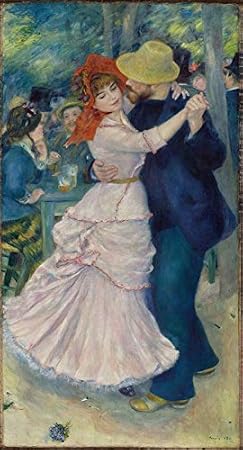 Dance at Bougival - Pierre-Auguste Renoir. Art Print Poster (14" x 8")
