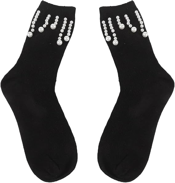 Women's Glitter sparkly Ankle Diamond Rhinestone Socks Star Crystal Pearl Hosiery