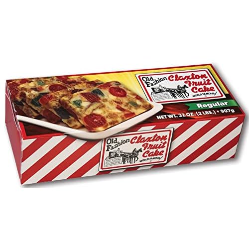 Claxton Fruit Cake - 2 Lb. Regular Recipe - Solid Loaf