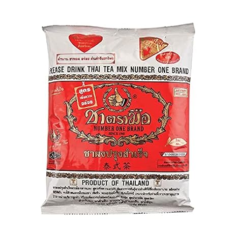 Cha Tra Mue Thai Tea Mix Number One Brand Imported from Thailand, Authentic Thai Ice Tea 400g.