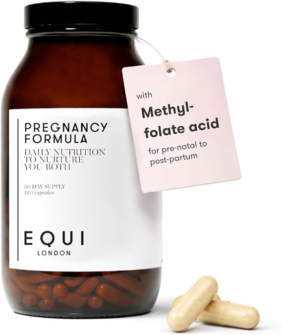 Equi - Pregnancy Formula | Complete Prenatal Vitamins for Conception, Pregnancy & Breastfeeding | Methyl Folate, Iron, Choline, CoQ10 & Biotin | Expert Formula | 30 Day Supply | Capsule