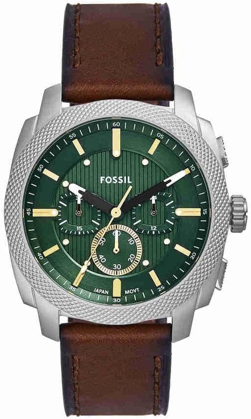 Fossil New Machine Watch for Men, 44mm Quartz Chronograph Movement with Stainless Steel or Leather Strap