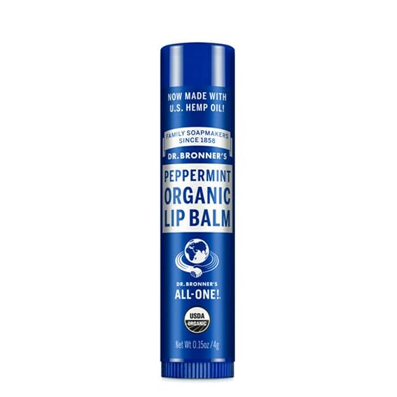 Dr. Bronner's Organic Lip Balm - Peppermint - 0.15 oz