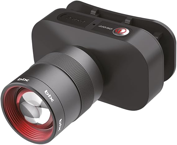 Bix BXT1FL Şarj Edilebilir 10W Kafa Feneri – 750 Lümen, 2500 mAh, 4 Işık Modlu Zooming Özellikli LED Kafa Lambası Headlight [Enerji Sınıfı A]