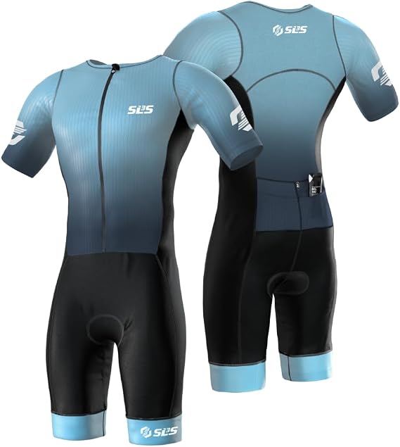 SLS3 Triathlon Suits Mens - Elite Aero Sleeved Trisuit for Swim Bike Run