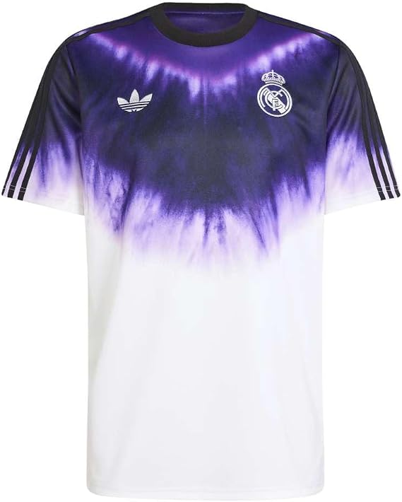adidas Mens Real Madrid CNY Crew Neck Short Sleeve Jersey Casual - Purple, White