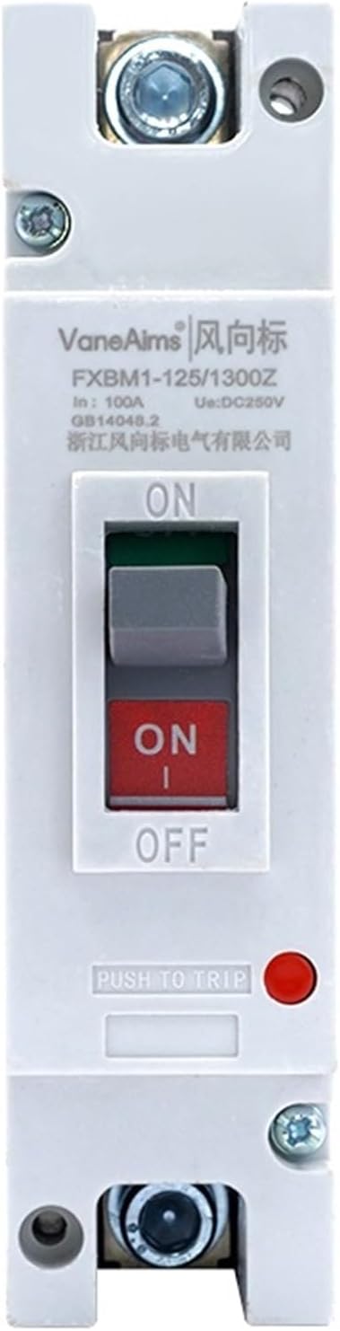 DC 250V MCCB Circuit Breaker 1P 100A 80A 63A 40A Solar Photovoltaic Overload Protection Switch High Current Protector(80A)