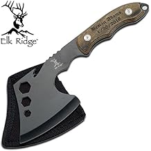 Elk Ridge Personalized Laser Engraved Pocket Axe, Father's Day & Groomsmen Gift, Graduation Gift, Free Engraving, EDC Leather Sheath for Compact Draw Axe (ER-199)