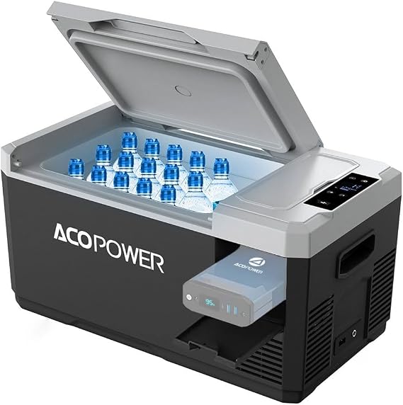 ACOPOWER LiON Mini Car Fridge Freezer 19 Quarts, Battery Not Included