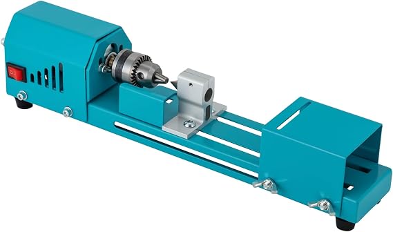 Mini Lathe Wood Milling Machine for Table, Multi-Purpose Type Lathe with Wood Lathe Milling Accessories, for Wood Polishing, Grinding, Cutting and Milling