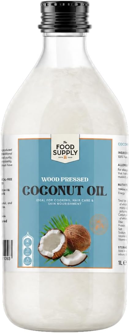 Coconut Oil – 100% Pure, Chemical-Free & Unrefined – Premium Virgin Coconut Oil for Cooking, Hair, Skin & Oil Pulling – Double Filtered, Natural Aroma (500ml)
