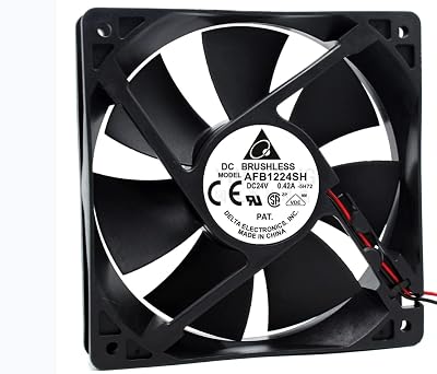 AFB1224SH 120x120x25mm 24V 0.42A 3400RPM 113.11CFM 12CM 2-Wire Cooling Fan
