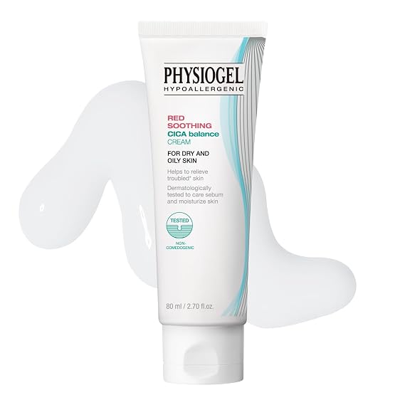 PHYSIOGEL Cica Balance Cream, Soothing Moisturizer, Oily Skin, 2.7 fl. oz.