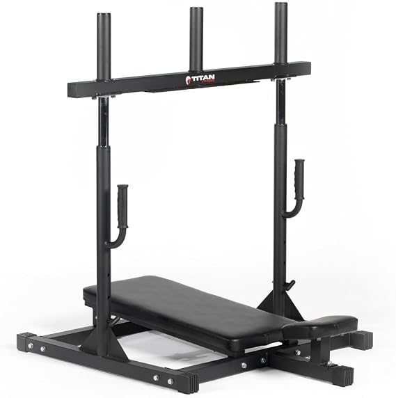 Titan Fitness Vertical Leg Press Machine, Leg Strengthening Workout for Home Gym, High Intensity Presses, Adjustable Starting Height, 400 LB Capacity, Compact Leg Press Machines