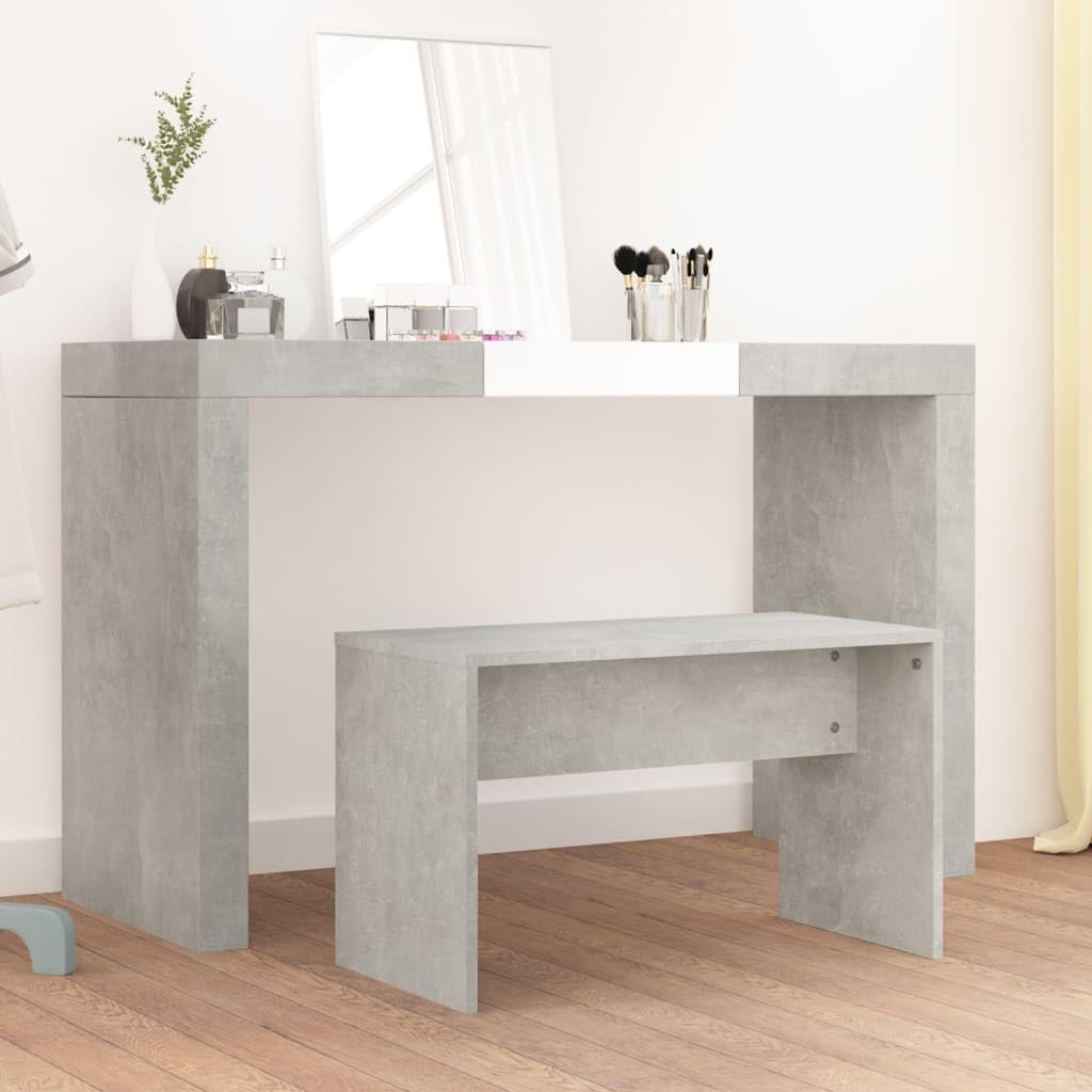 Dressing Bench, Dressing Stool, Dressing Table Chairs for Makeup Table Vanity Stool Dining Room Chair Concrete Grey 70x35x45 cm Engineered Wood