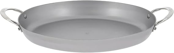 de Buyer MINERAL B Carbon Steel Oval Roasting Pan - 9.5 Diameter - Ideal for Roasting Meat, Seafood & Veggies - Naturally Non-Stick Finish - Made in France