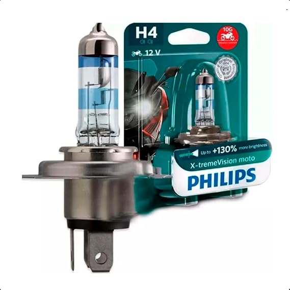 Philips 12342XV+BW X-tremeVision Moto + 130% H4 motorcycle headlight lamp, 1 pc