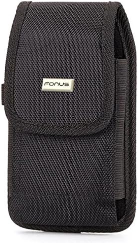Black Rugged Case Holster Swivel Belt Clip Pouch Cover for Verizon Samsung Galaxy J3 Mission Eclipse - Verizon Samsung Galaxy J3 V - Verizon Samsung Galaxy Nexus LTE