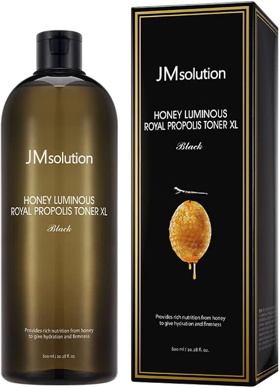 JMSolution Honey Luminous Royal Propolis Toner XL Black Intensive Moisture Care Hydrating Toner - 20.3 fl oz