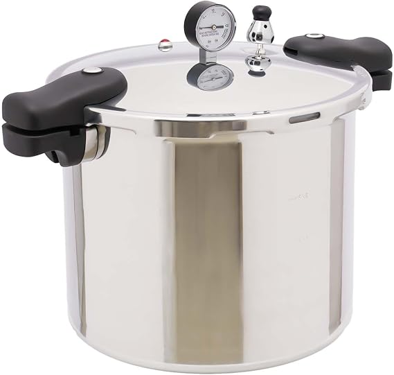 23Qt Pressure Cooker, Thickened Explosion Proof Pressure Cooker with Pressure Limiting Valve for Kitchen, Apartment Living, Camping, Motor Homes, Hotels, Uniform Heating, 90Kpa, Silver