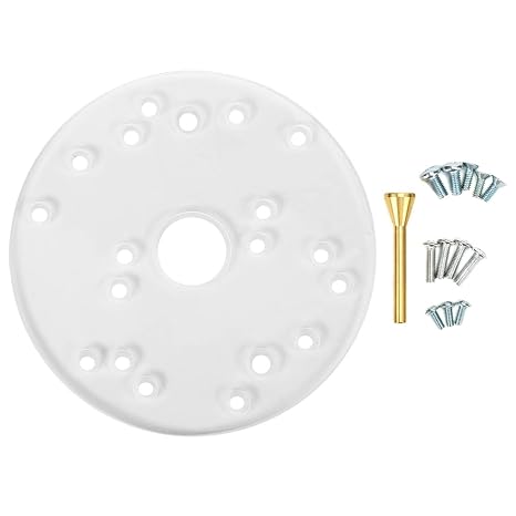 Universal Router Base Plate, Base Plate Acrylic with Centering Pin Screws, Acrylic Router Base Attachment for Trim Routers Woodworking Auxiliary Tool Templates