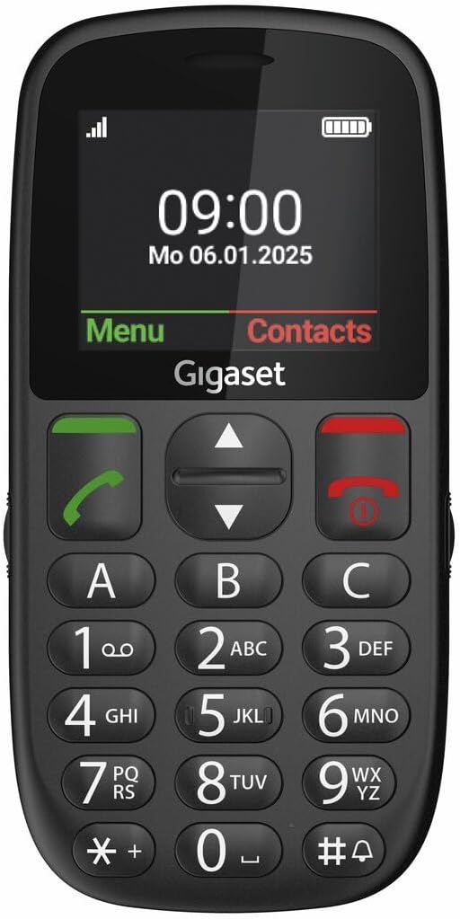 Gigaset GL395 Tuşlu Cep Telefonu Gümüş (Siyah)