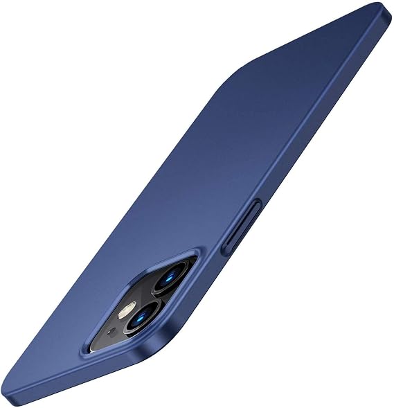 TORRAS Slim Fit Compatible for iPhone 12 Case [Specifically for iPhone 12], [Ultra-Thin] [Silky Smooth Touch] Hard PC Protective Phone Case with Grip, Pacific Blue | [Ultra-Thin] [Silky Smooth Touch] Hard PC Protective Phone Case with Grip, Pacific Blue
