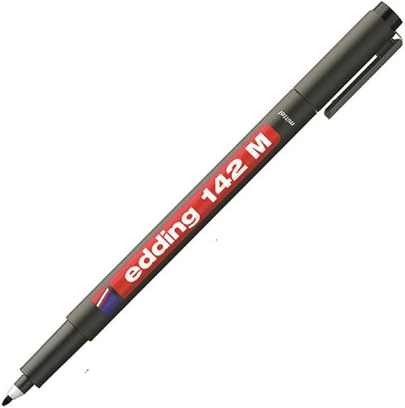 edding 142 M permanent pen - acetate pen - black - 1 pen - round tip 1 mm