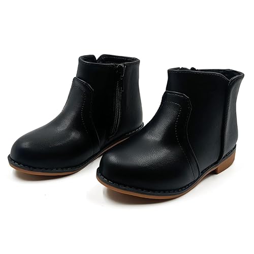 Girls Boots Ankle With Zipper Boots for Girls Short Suede for ToddlerLittle Kids