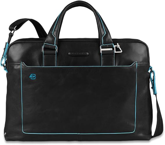 Piquadro Double Handle Computer Briefcase, Black, One Size