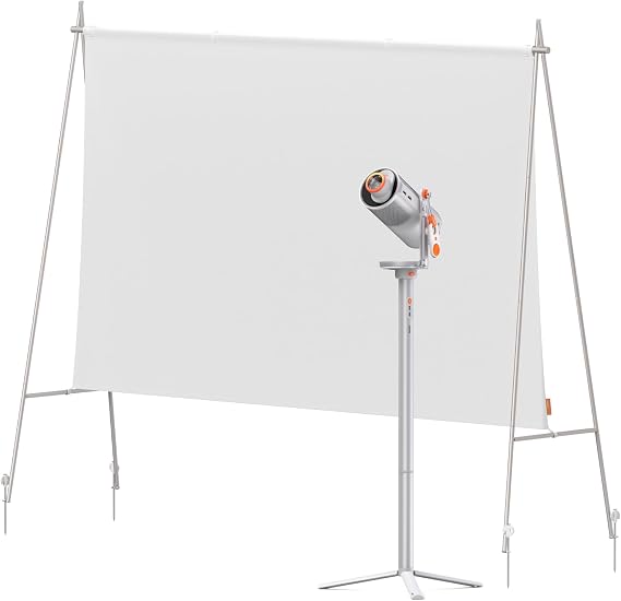 XGIMI MoGo 4 Portable Projector with PowerBase Stand & XGIMI 2025 New 70" Outdoor Portable Projector Screen