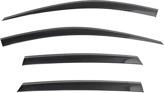 WellVisors Window Visors Wind Deflectors Compatible with Volkswagen VW 2021-2026 ID.4 with Black Trim Rain Guards 3-847VW023