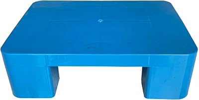 Polyethylene Pallet with 4 Way Entry, Non Slip Firm HDPE Moisture-Proof Pad, Home Supermarket Kitchen Warehouse Grid Ventilation Pallet, Safety Storage Color : Blue, Size : 15.75x11.82x4.73