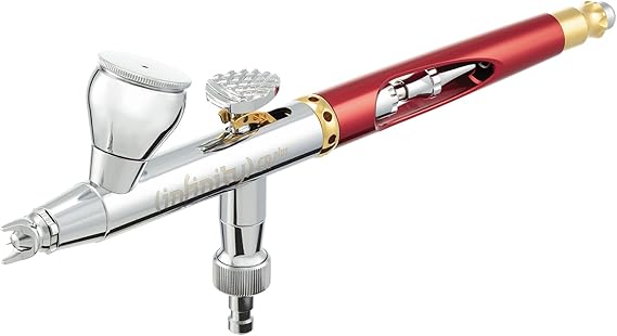 Harder & Steenbeck Infinity 2024 CRplus 2in1 Airbrush, German-Engineered | Dual Action Set with Gravity-Feed Airbrush with 0.25mm & 0.44mm Titanium Self-Centering Nozzle, 2ml & 4ml Paint Cups - 122233