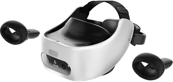 HTC Vive Focus Plus Virtual Reality Headset with 6DoF Controller | Includes 6DoF controller, wrist strap and rapid charger for gaming, training and simulation