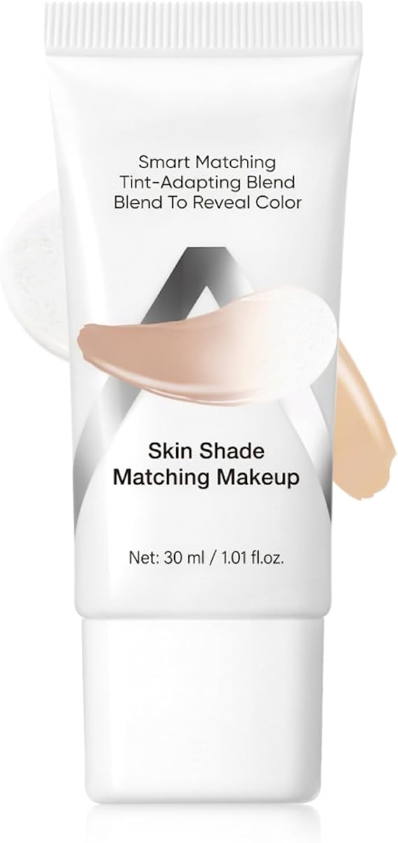 Colour Changing Foundation Liquid, Skin Tone Adapting Face Foundations, Lightweight Medium Coverage Base Makeup, Buildable Natural Finish, Hydrating Smooth Texture for All Skin Types (01#Light)