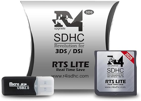 Suitable for 3DS DSL XL/LL 2025 R-4 SDHC Portable Adapter Card Game Card Digital Memory Card Flashcard (Silver)