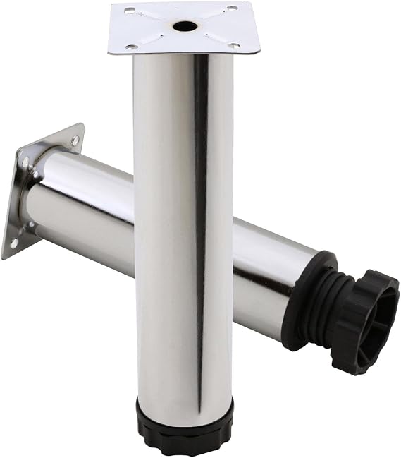 Badem10 Mobilya Kanepe Baza Koltuk Metal Destek Ayağı Ayarlanabilir Krom Ayak 25 cm