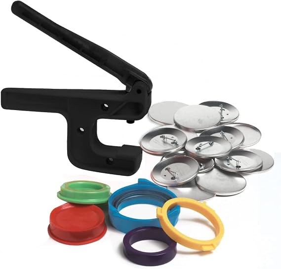 100M 2 1/4" Button Maker Deluxe Kit with Bonus Design Pack, DIY Button Making Arts and Crafts Kit for Your own Badge Pins