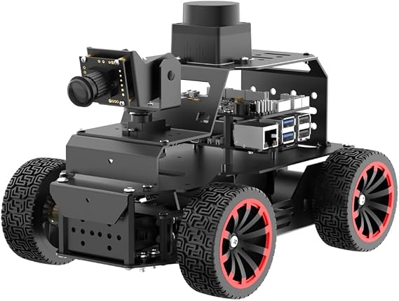 ROS2 Robot Car for RaspberryPi ChatGPT Large AI Model Programmable AI Vision Robot Ackermann Chassis SLAM Mapping Auto Driving Voice Control, Python Robotic for Adult, MentorPi A1 Starter & RPi5 4G