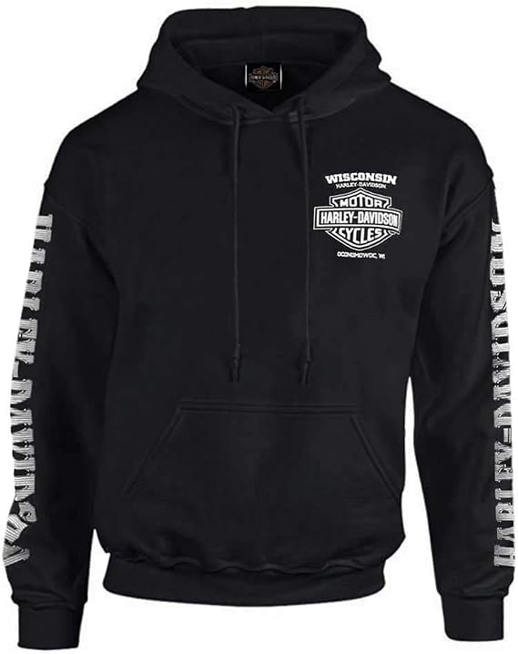 Harley-Davidson Men's Lightning Crest Pullover Hooded Sweatshirt