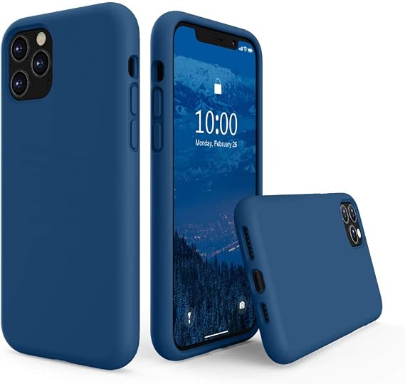 SURPHY Compatible with iPhone 11 Pro Max Case 6.5 inches, Thickened Liquid Silicone Phone Case (with Microfiber Lining) for iPhone 11 Pro Max 2019, Horizon Blue