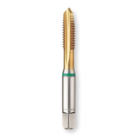 GUHRING 9039160025150 Spiral Point Tap, Plug, Cobalt, TiN Coating, 3 Flute, 3-48 Size