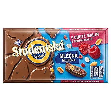 Orion Studentska Milk Chocolate Raspberry 180g / 6.3 oz