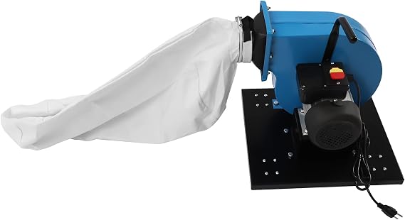 Dust Collector, 1HP 550 CFM Wheeled Jet Dust Collection, 110V Potable 14.8-Gallon Bag Dust Machine with Wire, 30 Micron Bag Filtration Dust Tool Central Machinery System for Industries Farm