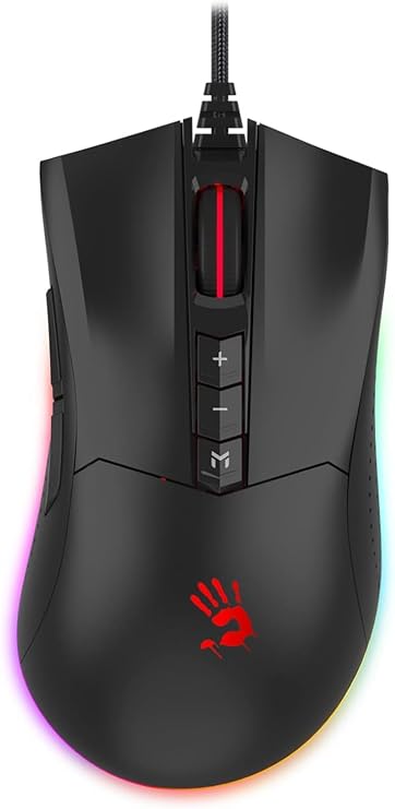 Bloody ES9Pro FPS RGB Gaming Mouse, PMW3327 Chip, 6200 CPI, 2000Hz Report Rate, 220 IPS, 4M Onboard Memory, Fully Programmable with Advanced Preset Macros