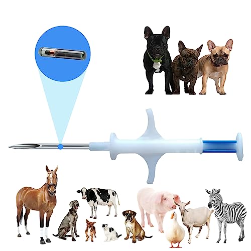 Microchip for Dogs and Cats 20 Pack Animal Identification Syringe Preload ISO 1178411785 FDX-B Universal Standard for Pets Horse Cow Pig Management2.12X12mm Microchip