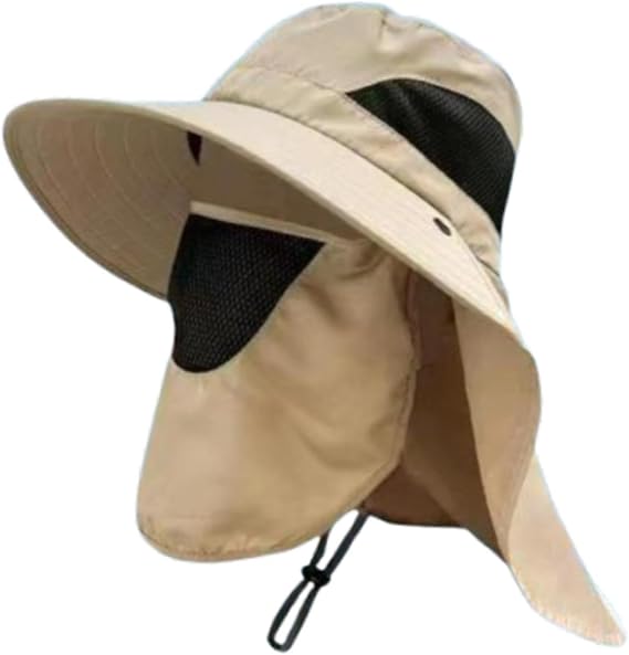 Sun Hat UPF 50+ Wide Brim Fishing Hat, Adjustable Breathable for Men Women Hiking Backpacking Mountaineering Summer Outdoor